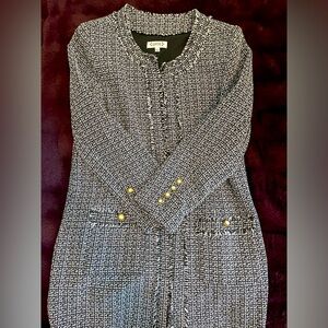 Nanette Lepore Frayed Tweed Jacket - Size L